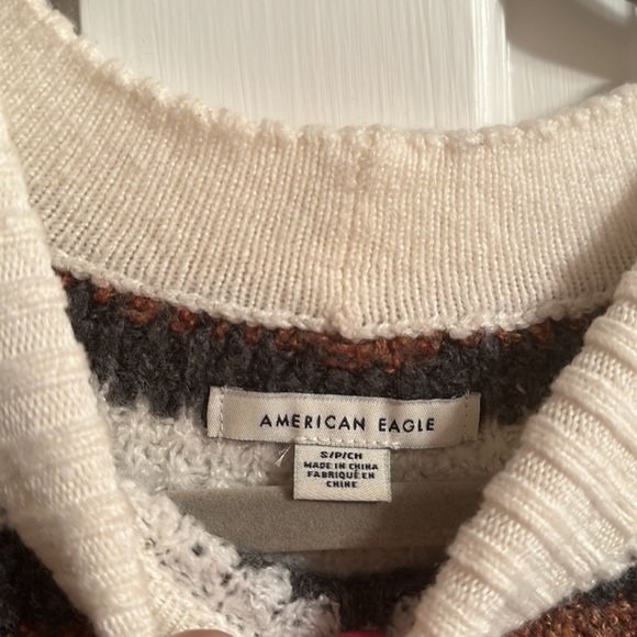 American Eagle Waffle Knit Striped Sweater | Size S - Picture 3 of 5